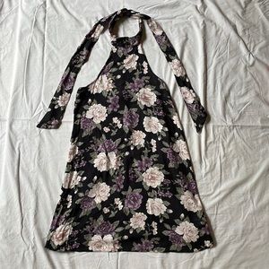 American Eagle floral halter dress